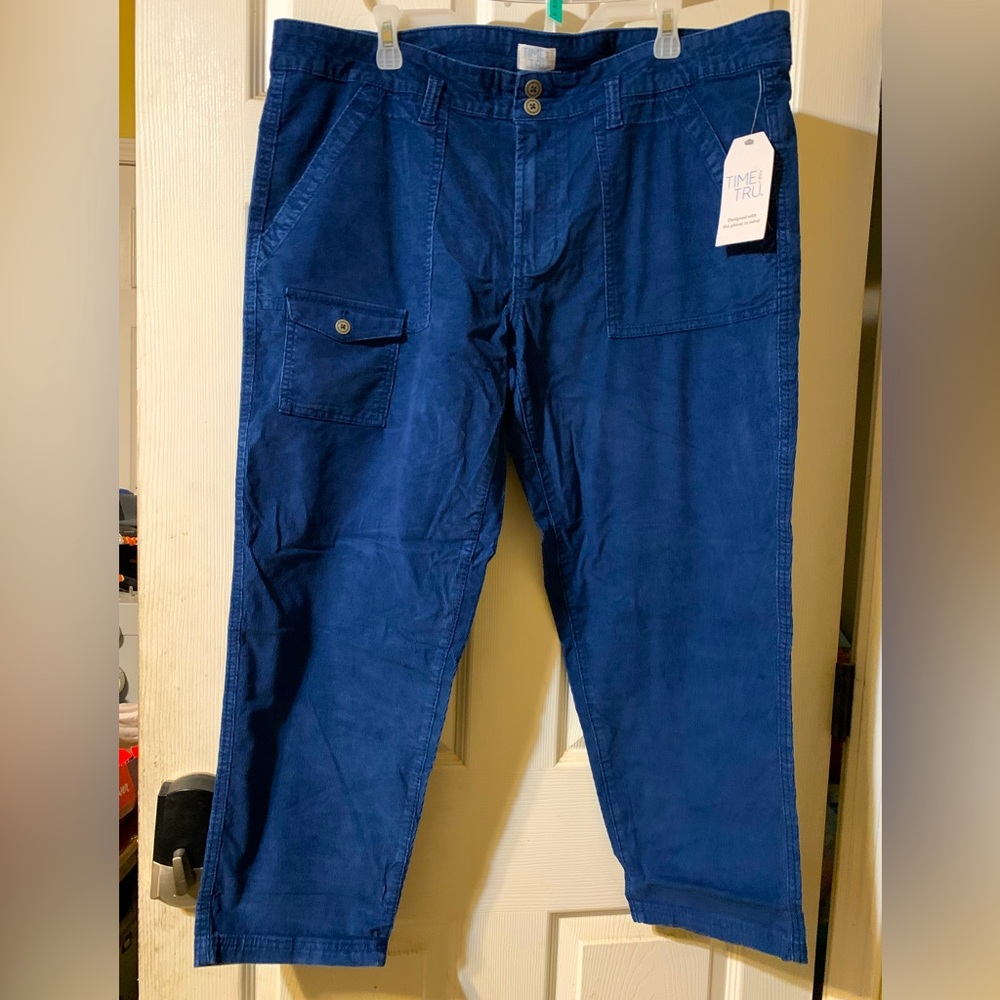 Time & Tru Corduroy Blue Jeans